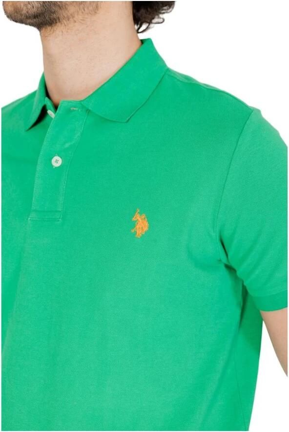 U.s. Polo Assn. Polo Shirt Korte Mouw Collectie Lente Zomer Green Heren - Foto 2