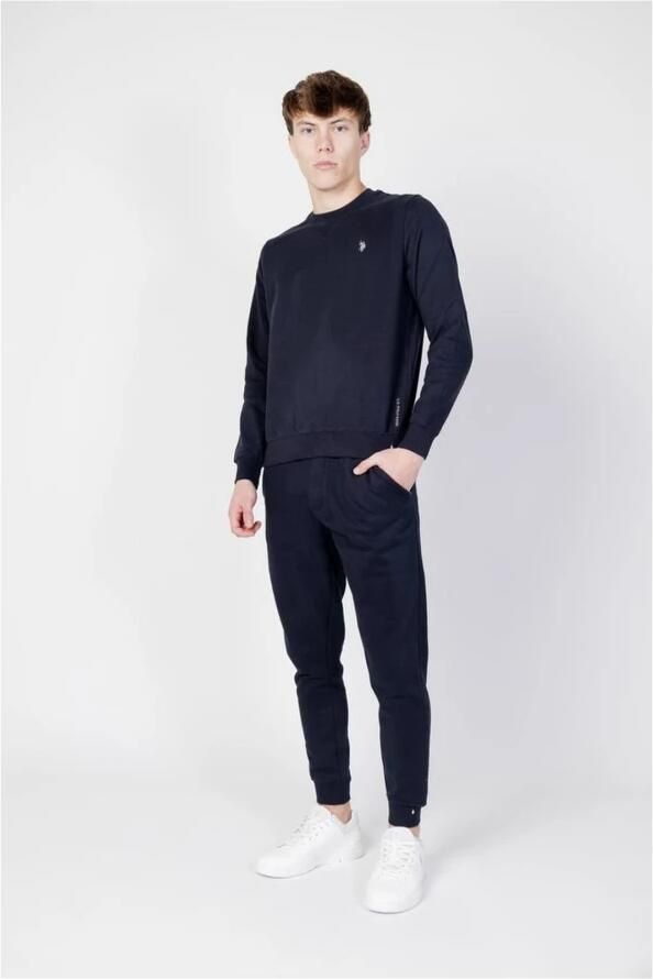 U.s. Polo Assn. Klassieke Katoenmix Sweater in Blauw Blue Heren