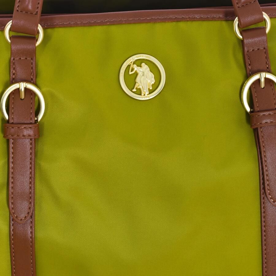 U.s. Polo Assn. Nylon Shopper Tas met Ritssluiting Green Dames