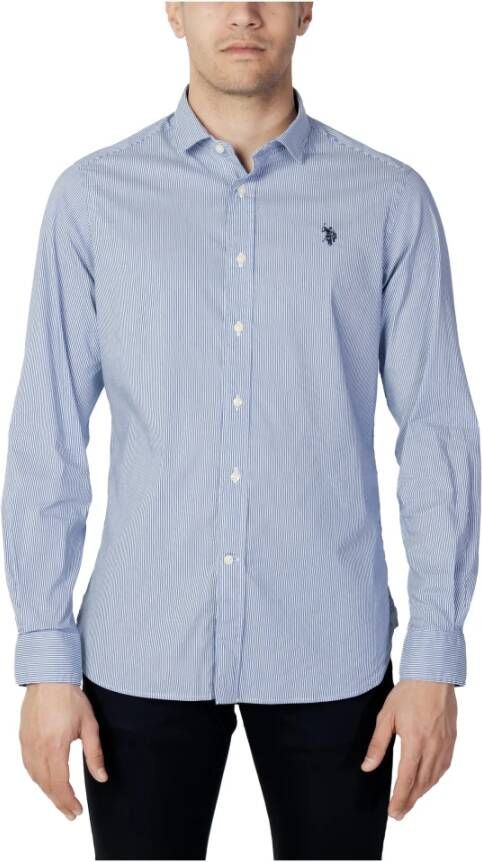 U.s. Polo Assn. Lange Mouwen Herenoverhemd Lente Zomer Blue Heren