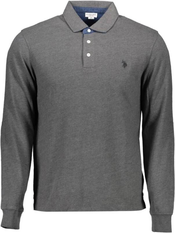 U.s. Polo Assn. Tijdloos Elleboog Patch Polo Shirt Gray Heren