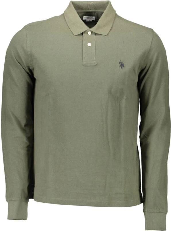 U.s. Polo Assn. Elegant groen poloshirt met lange mouwen Green Heren