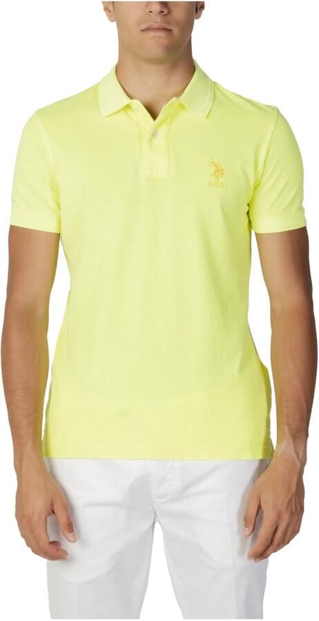 U.s. Polo Assn. Polo Shirt Korte Mouw Collectie Yellow Heren