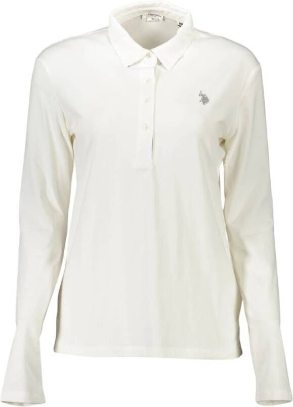 U.s. Polo Assn. Chique Witte Polo Shirt White Dames