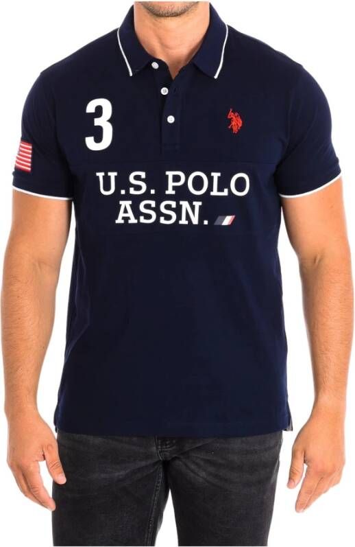 U.s. Polo Assn. Polo Shirts Blauw Heren