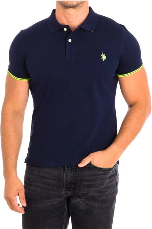 U.s. Polo Assn. Polo Shirts Blauw Heren