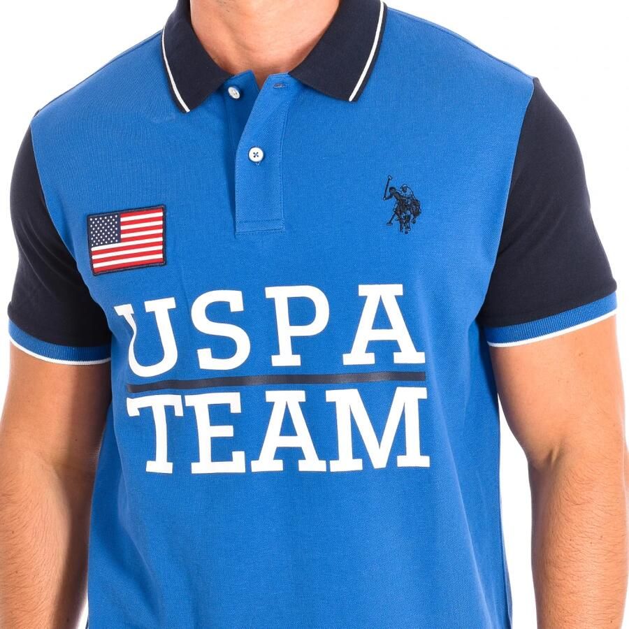 U.s. Polo Assn. Blauw poloshirt met korte mouwen Blue Heren