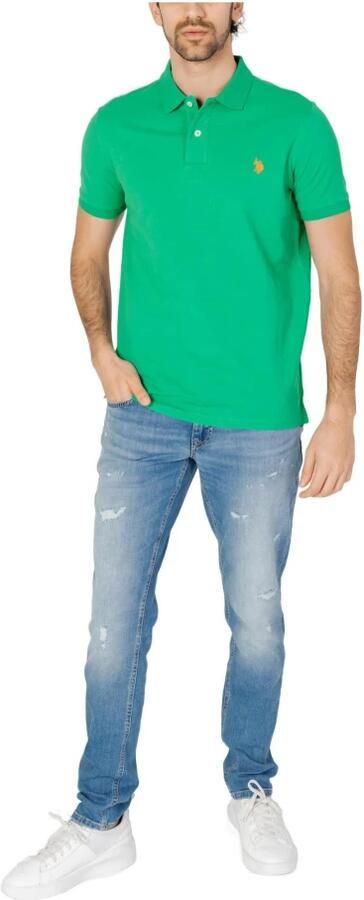 U.s. Polo Assn. Polo Shirt Korte Mouw Collectie Lente Zomer Green Heren - Foto 5