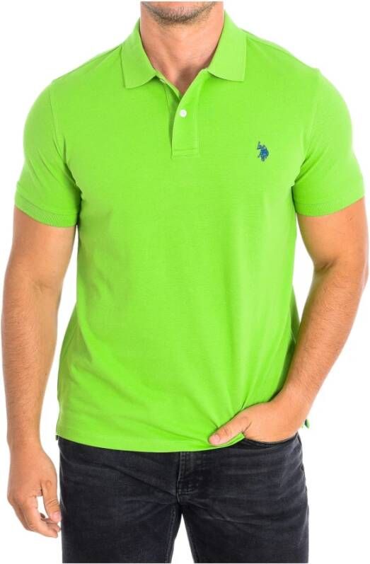 U.s. Polo Assn. Polo Shirts Groen Heren