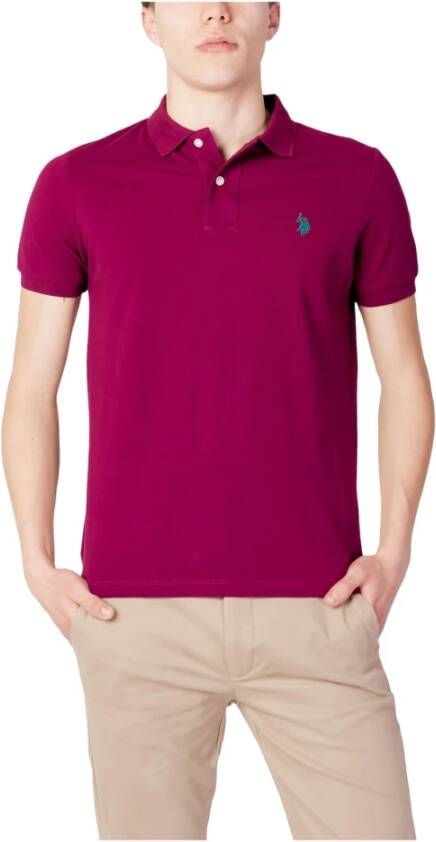 U.s. Polo Assn. Rode Polo Shirt met Lange Mouwen Red Heren
