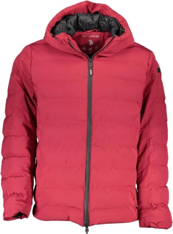 U.s. Polo Assn. Roze Hoodie met Contrasterende Details Red Heren