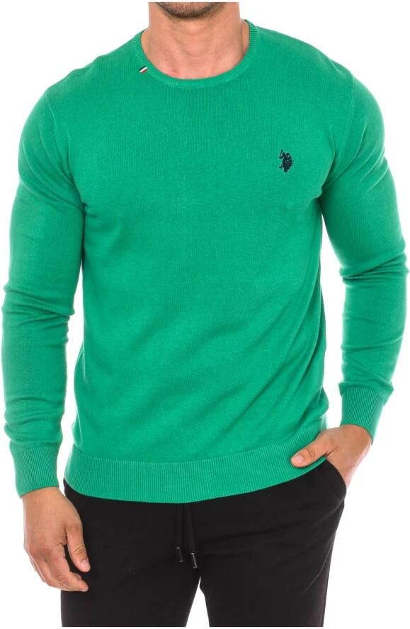 U.s. Polo Assn. Ronde Hals Lange Mouw Jersey Green Heren
