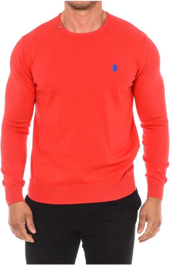 U.s. Polo Assn. Ronde Hals Lange Mouw Jersey Red Heren