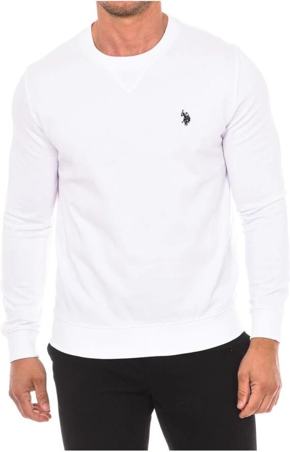 U.s. Polo Assn. Ronde Hals Sweater White Heren