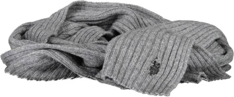 U.s. Polo Assn. Luxe Grijs Wol-Kasjmier Blend Sjaal Gray Heren