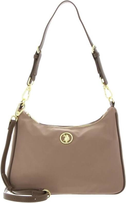 U.s. Polo Assn. Synthetische Baguettee Schoudertas Beige Dames