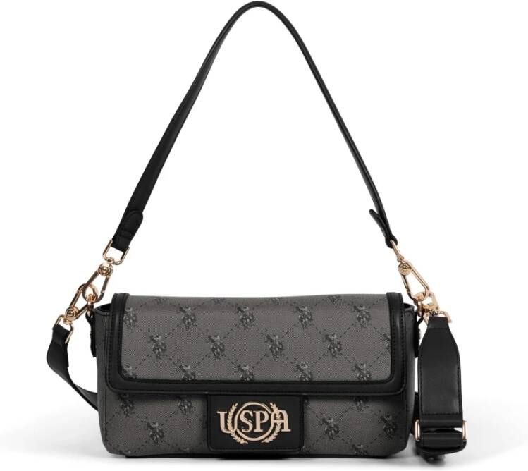 U.s. Polo Assn. Stijlvolle Hampton Schoudertas Black Dames