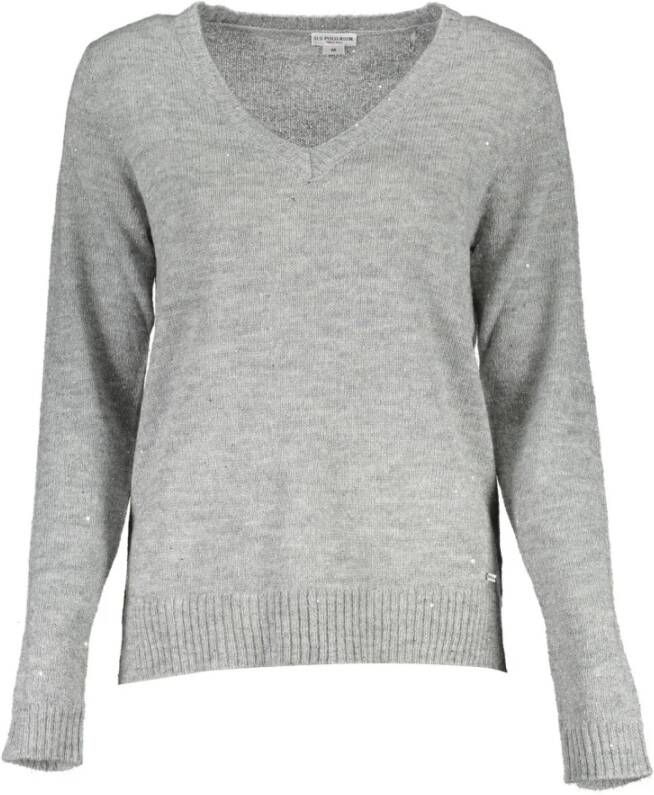 U.s. Polo Assn. Zilveren Trui met Lange Mouwen Gray Dames