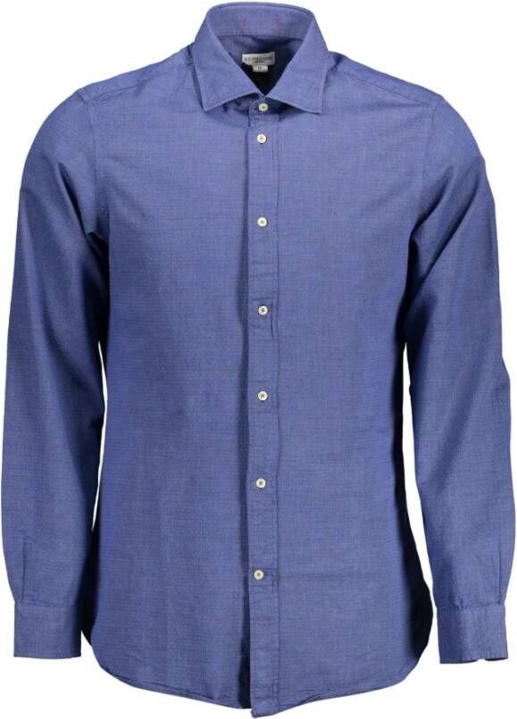 U.s. Polo Assn. Slim Fit Overhemd met Geborduurd Logo Blauw Heren