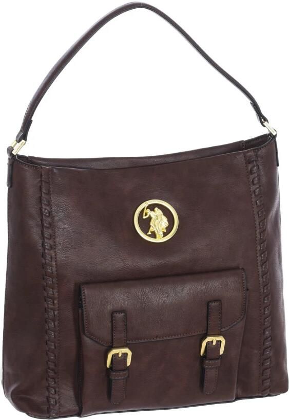 U.s. Polo Assn. Synthetische Hobo Tas met Ritssluiting Brown Dames - Foto 2