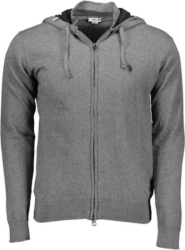 U.s. Polo Assn. Grijze Hooded Katoen-Kasjmier Vest Gray Heren