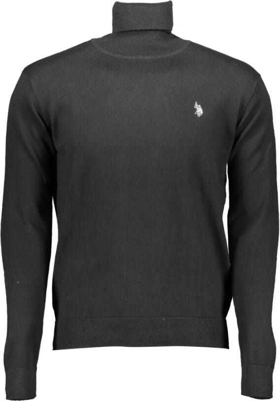 U.s. Polo Assn. Zwarte katoen-kasjmier trui voor mannen Black Heren