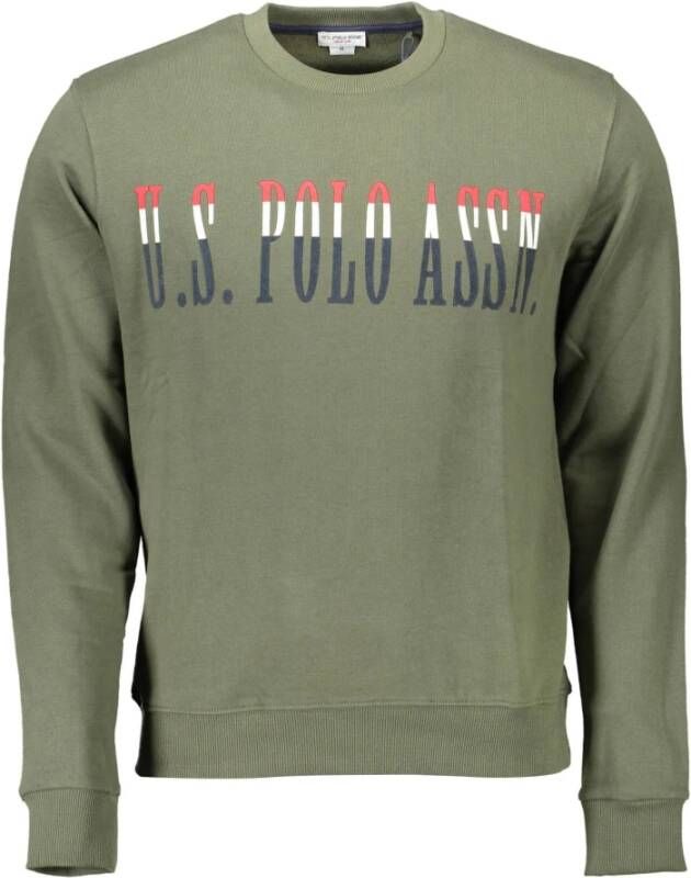 U.s. Polo Assn. Groen Katoenen Sweatshirt voor Mannen Green Heren