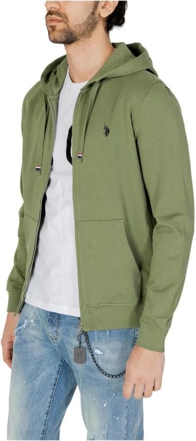 U.s. Polo Assn. Katoenen Hoodie Trui Green Heren - Foto 4