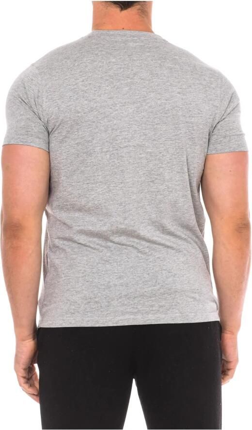 U.s. Polo Assn. T-shirt met Korte Mouwen en Geribbelde Hals Gray Heren - Foto 2