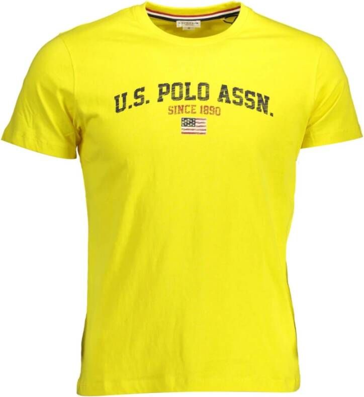 U.s. Polo Assn. T-Shirts Geel Heren