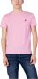 U.s. Polo Assn. Roze Polka Dot Heren T-Shirt Pink Heren - Thumbnail 1