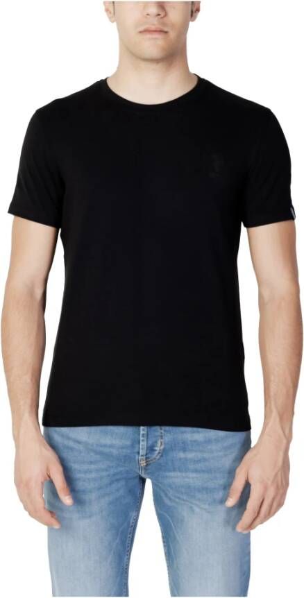 U.s. Polo Assn. Zwarte effen T-shirt met korte mouwen Black Heren