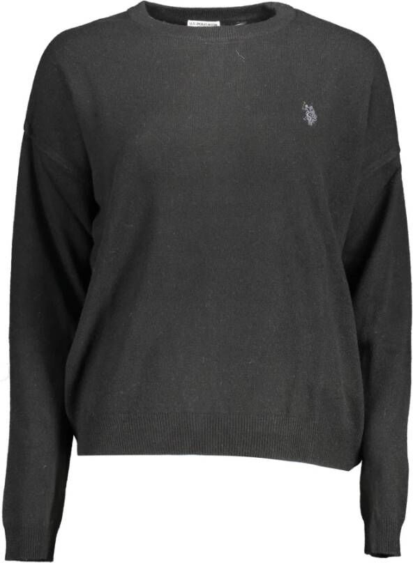 U.s. Polo Assn. Elegante wollen mix trui met lange mouwen Black Heren