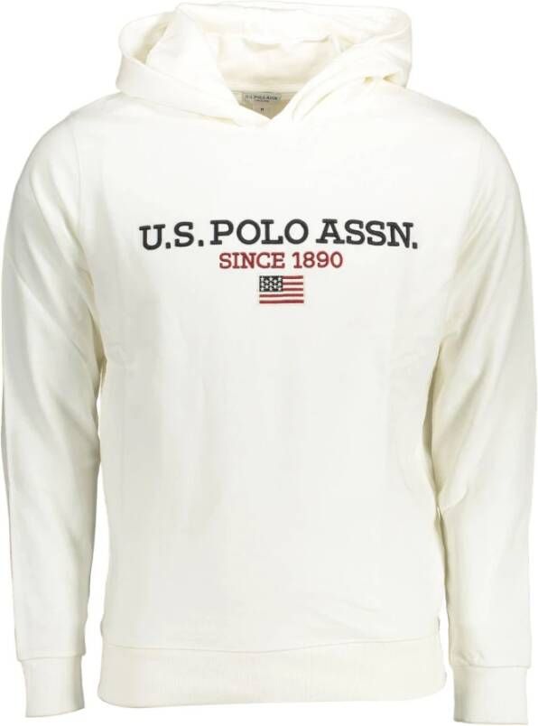 U.s. Polo Assn. Hoodie met Contrasterende Details en Logo Wit Heren