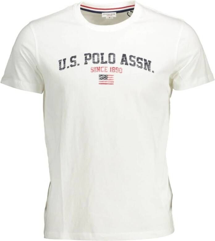 U.s. Polo Assn. Witte T-shirt met korte mouwen en logo White Heren