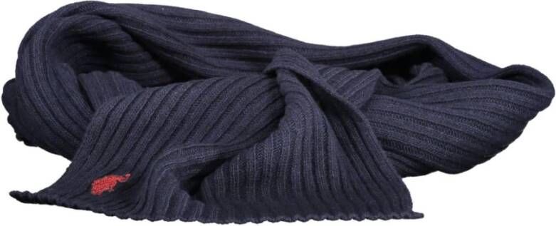 U.s. Polo Assn. Blauwe Herensjaal met Geborduurd Logo Blue Heren
