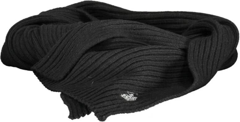 U.s. Polo Assn. Zwarte herensjaal met geborduurd logo Black Heren