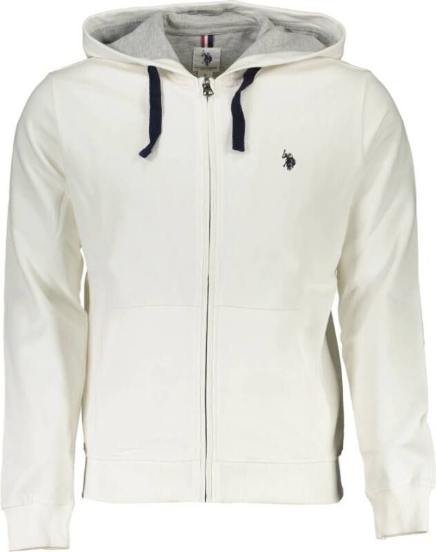 U.s. Polo Assn. Witte Katoenen Sweater met Capuchon en Borduursel White Heren