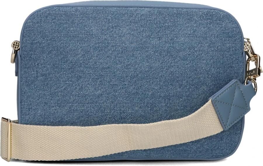 V73 Blauwe Denim Schoudertas met Leatherlook Rand Blue Dames - Foto 2