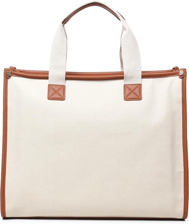 V73 Stijlvolle Schoudertas met Ritssluiting Beige Dames