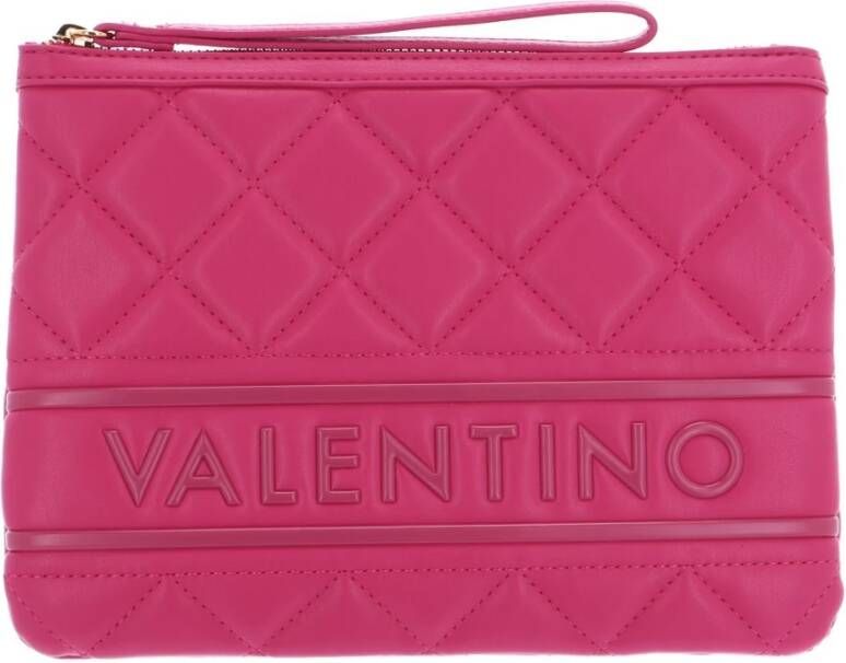 Valentino by Mario Valentino Gewatteerde Clutch Tas zonder Schouderband Roze Dames