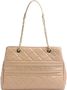 Valentino by Mario Valentino Beige Handtas met Kettingbanden en Meerdere Compartimenten Beige Dames - Thumbnail 1