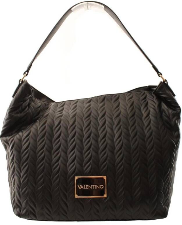 Valentino by Mario Valentino Zwarte polyethyleen handtas met verstelbare band Black Dames