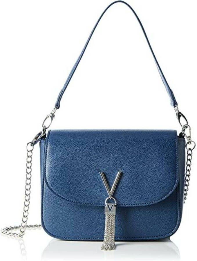 Valentino by Mario Valentino Blauwe Schoudertas met Kettingriem Blue Dames