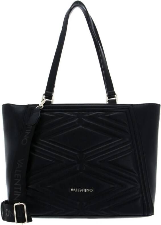 Valentino by Mario Valentino Zwarte polyethyleen schoudertas met verstelbare band Black Dames