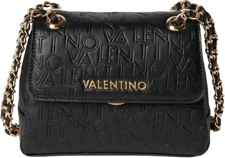 Valentino by Mario Valentino Zwarte polyethyleen schoudertas met kettinghengsels Black Dames - Foto 3