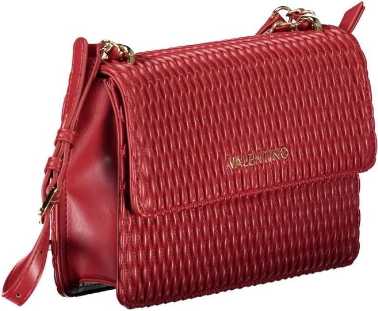 Valentino by Mario Valentino Rode Ketting Crossbody Tas met Rits Red Dames