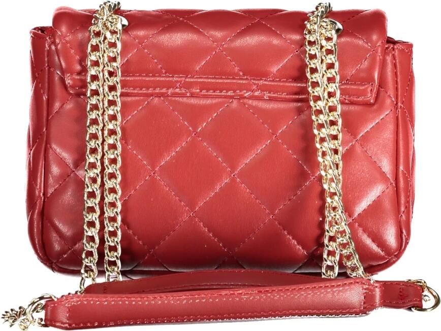 Valentino by Mario Valentino Rode Ketting Crossbody Tas met Clip Sluiting Red Dames