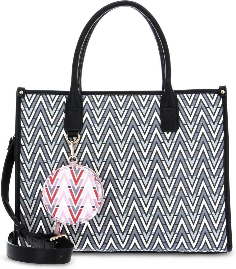Valentino by Mario Valentino Lente Zomer Rits Shopper met Verstelbare Schouderband Black Dames