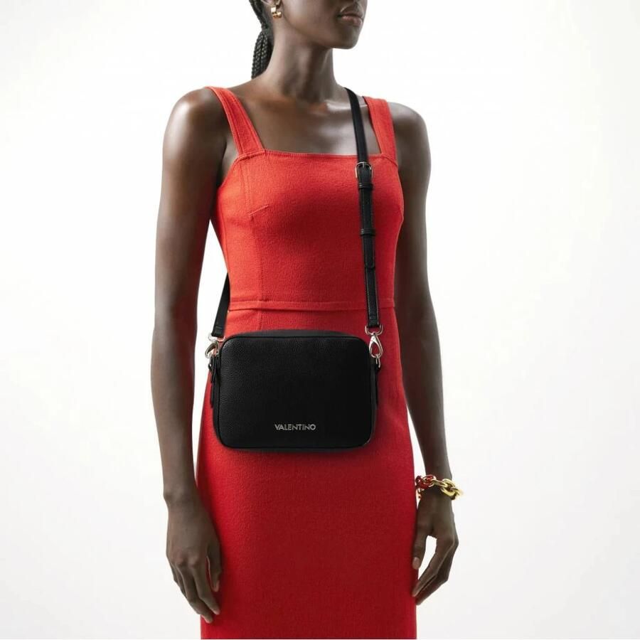 Valentino by Mario Valentino Zwarte Schoudertas met Verstelbare Band Black Dames - Foto 4